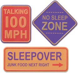 Karen Foster Metal Signs  - Sleepover