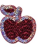 Motifs - Large Red Sequin Apple