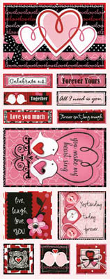 Bo Bunny Crush -  Forever Yours Stickers
