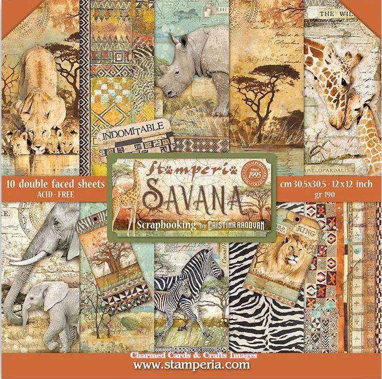 PRE-ORDER: Stamperia 12x12 Paper Packs - SAVANA