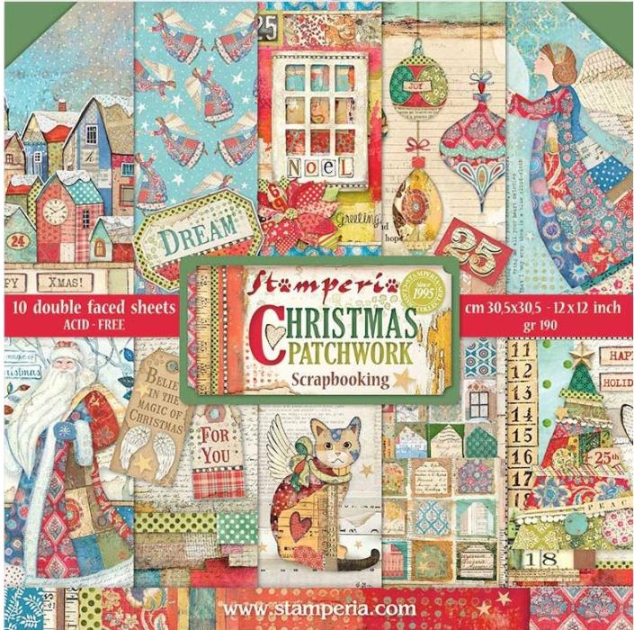 Stamperia 12x12 Paper Packs - Christmas Patchwork 