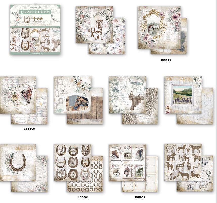Stamperia Romantic Horses - 12x12 Paper Pad