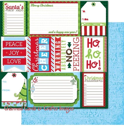 Bo Bunny Mistletoe Paper - Santa's List