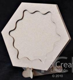Just Chipboard  - Hexagonal Frame with stand