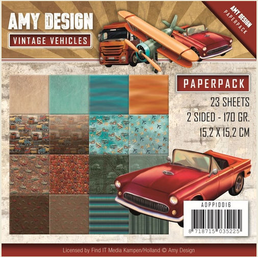 Amy Design Paper Packs - Vintage Vehicles