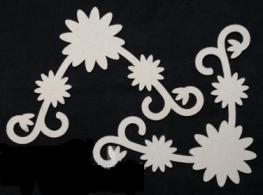 Just Chipboard  - Flower Flourish 1 Small