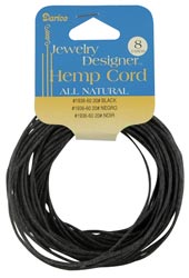 Black Hemp Cord 8YD/PKG