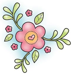 Imaginisce Hippity Hop Snag'em Stamps - Spring Flower
