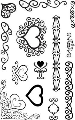 Lil' Davis Acrylic Stamps LoveAffair1 (13 stamps)