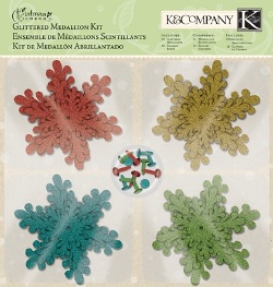 K&Co Christmas Cheer - Glittered Medallion Kit 