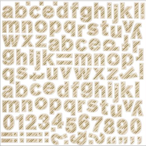 Basic Grey 25th & Pine Alphabet Stickers