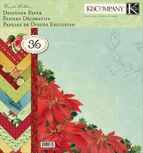 K&Co Evergreen - 12x12 Botanical Designer Paper Pad  