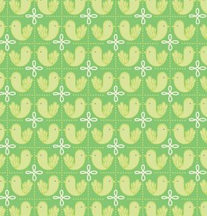 K&Co Poppy Seed Paper - Green Birds