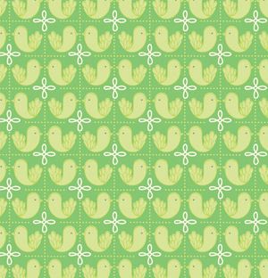 K&Co Poppy Seed Paper - Green Birds