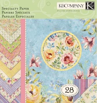 K & Company Watercolor Bouquet - 12x12 Specialty Paper Pad
