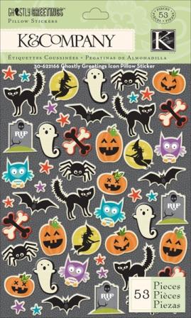 K&Co Halloween Ghostly Greetings Pillow Stickers