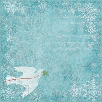 K & Co Visions of Christmas Paper - Dove