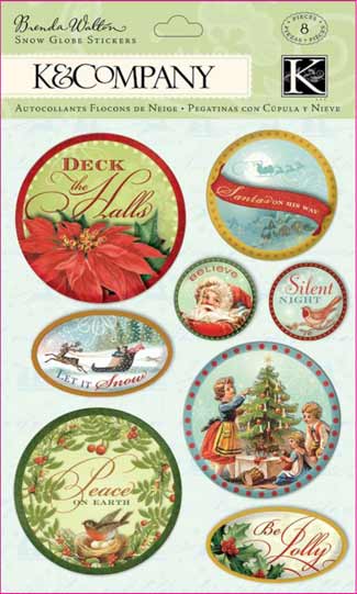 K&Co Evergreen - Snow Globe Stickers  