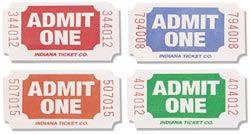 Admit One Tickets 30 Tickets - Orange