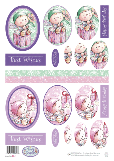Fairy Doodles - Oval Stackers (334)
