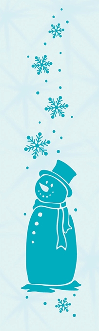  Leane Creatief Border Embossing Folder - Snowman