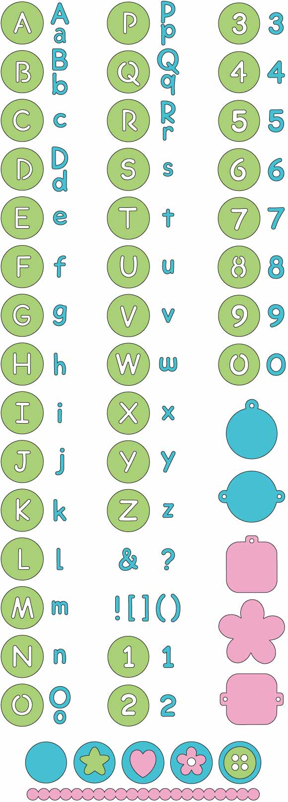 Cuttlebug Alphabet - Baby Face