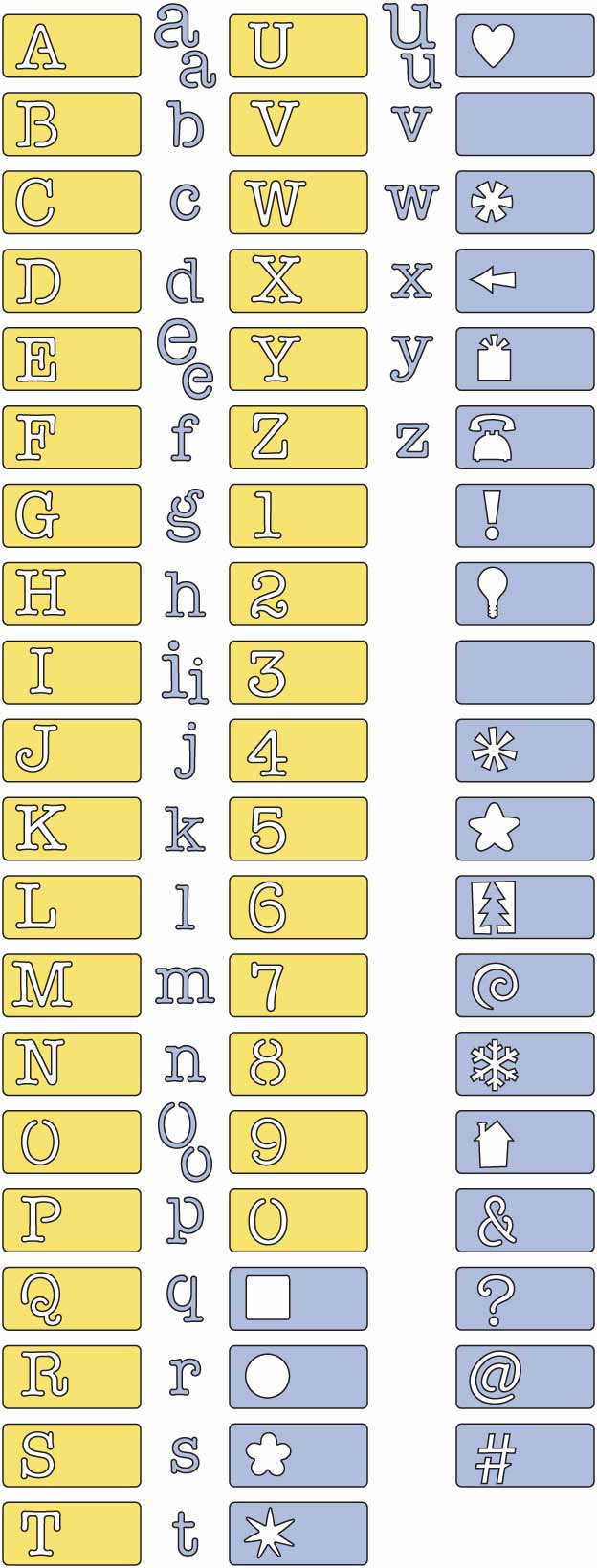 Cuttlebug Alphabet - Typewriter