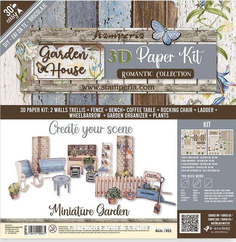 PRE-ORDER: Stamperia 3D Paper Kit  - House Garden