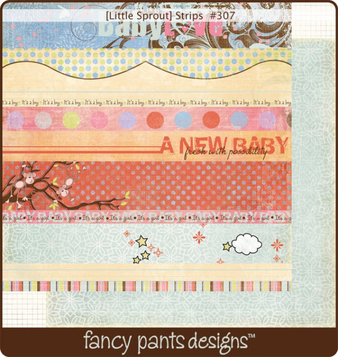 Fancy Pants Little Sprout - Strips