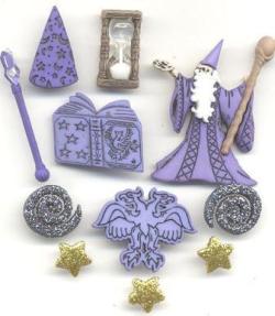 Dress It Up Buttons - Fantasy Wizard