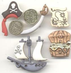 Dress It Up Buttons - Fantasy Pirates