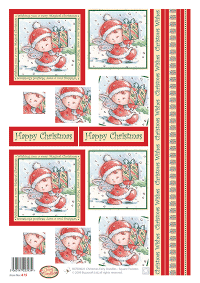 Christmas Fairy Doodles - Stackers (415)