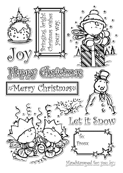 Buzzcrafts Fairy Doodle Stamps - Xmas 430