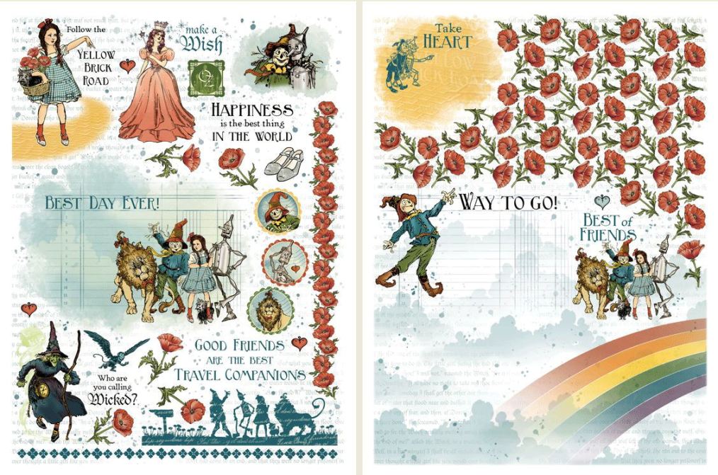 PRE-ORDER: Graphic 45 The Wonder of Oz Rub-on Transfers 