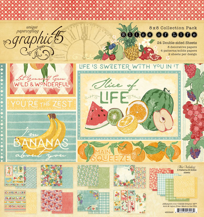 Graphic 45 Slice of Life 8x8 Inch Collection Pack