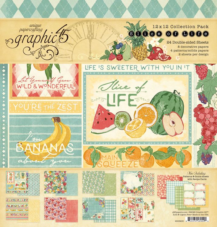 Graphic 45 Slice of Life 12x12 Inch Collection Pack