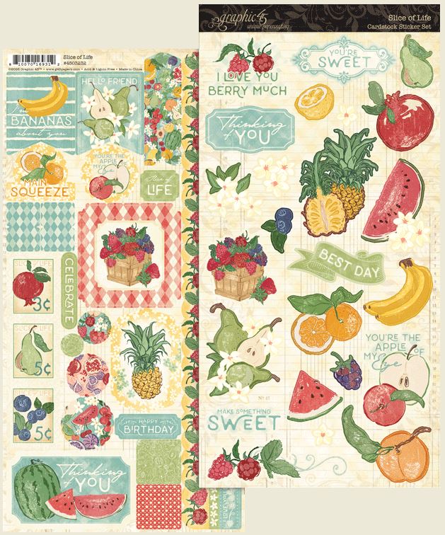 Graphic 45 Slice of Life Sticker Set