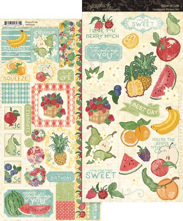 Graphic 45 Slice of Life Sticker Set