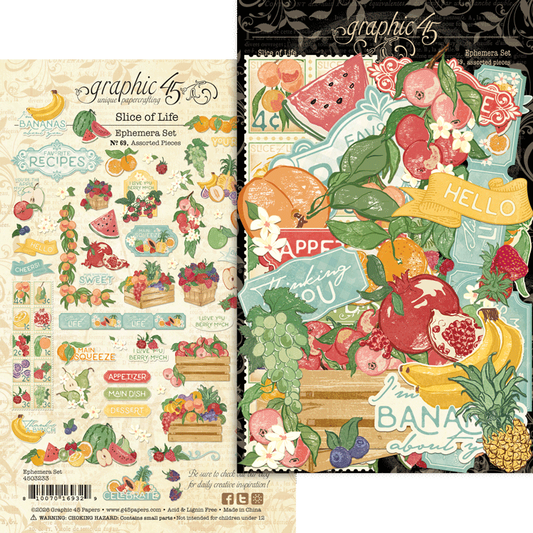 Graphic 45 Slice of Life Ephemera Set