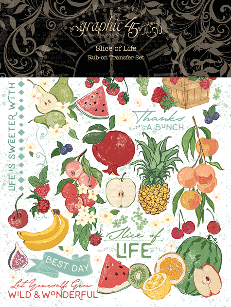 Graphic 45 Slice of Life Rub-on Transfers