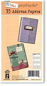 HOTP sarabinder Tall Address Book Pages