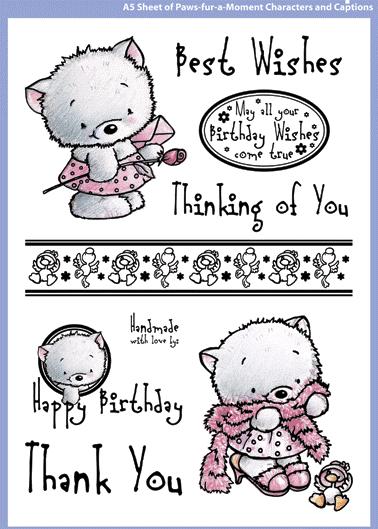 Paws-Fur-a-Moment - Clear Rubber Stamps (467)