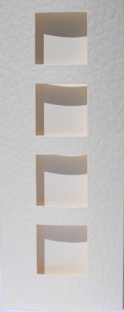 Tall Thin Four-Squares Aperture Cards - Hammer Cream (5)