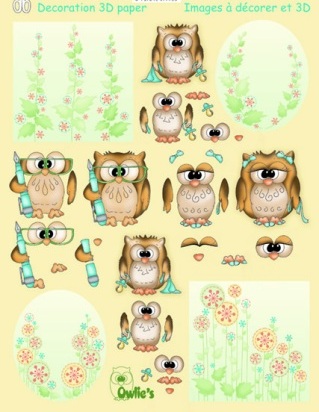 LeCreatief Design Decoupage - Owlies 7735