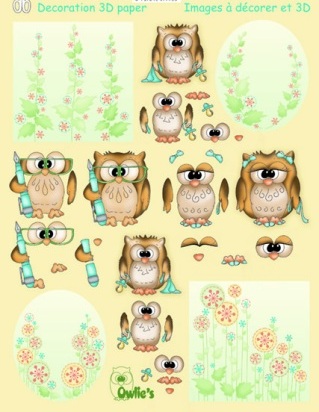 LeCreatief Design Decoupage - Owlies 7735