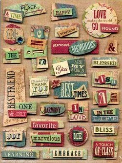 K&Co Margo Collage Words Grand Adhesions (545274)