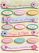 K&Co Sparkly Sweet Words & Phrases Grand Adhesions