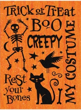 K & Company Halloween - Words and Icons Glitter Stickers 