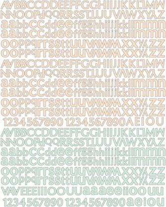Prima Songbird Typography Alphabet Stickers