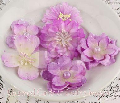 Prima Charlotte Fabric Flowers - Lilac